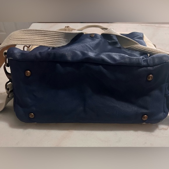 Petunia Pickle Bottom Boxy Backpack Diaper Bag Blue Cream Green Small Bottle Bag - Picture 8 of 15